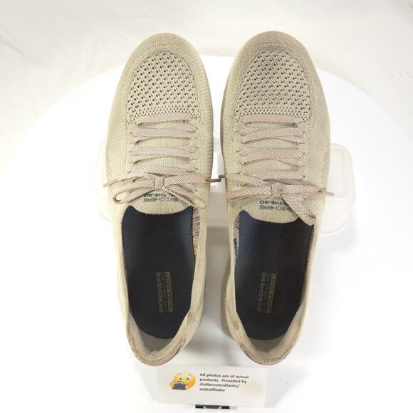 Skechers On The Go Stretch Fit Athletic Running Shoe Womens Size 11 136748 Beige - Picture 6 of 9